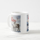 GREENLAND flag and arctic reindeer Coffee Mug (Devant gauche)