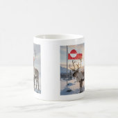 GREENLAND flag and arctic reindeer Coffee Mug (Centre)