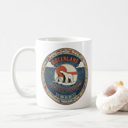 Greenland Tourism Mug (Avec donut)