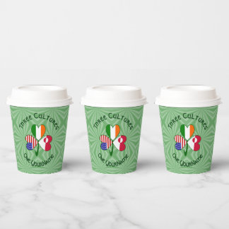 Greenlander Irish USA Shamrock Personalized Text Papieren Bekers