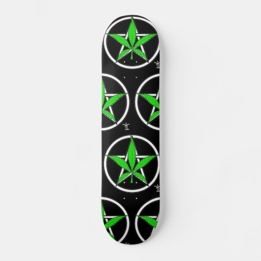 Greenleaf Pentagram Skateboard Black (Voorkant)