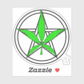 Greenleaf Pentagram Sticker (Vel)