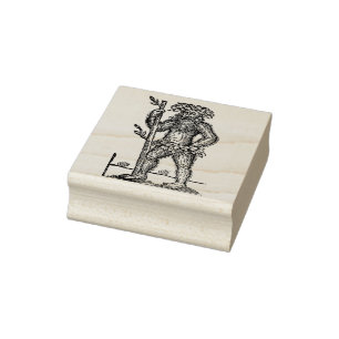 Greenman Woodcut Rubberstempel