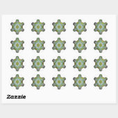 GreenMetatronCube Ronde Sticker (Vel)