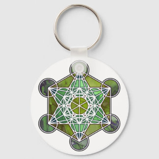 GreenMetatronCube Sleutelhanger