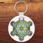 GreenMetatronCube Sleutelhanger (Voorkant)