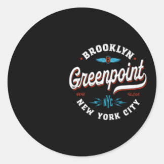 Greenpoint Brooklyn New York Ronde Sticker