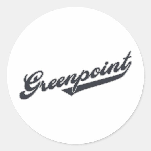 Greenpoint Ronde Sticker (Voorkant)