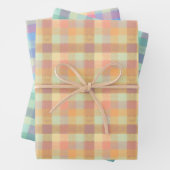 Greens Blues en Golds Plaid Inpakpapier Vel (In situ)
