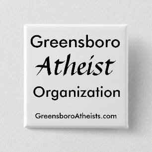 Greensboro, Atheïst, Organisatie, GreensboroAt... Vierkante Button 5,1 Cm