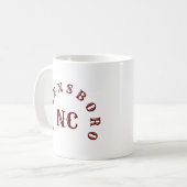 Greensboro, Mug de café de Caroline du Nord (Devant gauche)