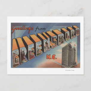 Greensboro, North Carolina - Large Letter Scenes Briefkaart