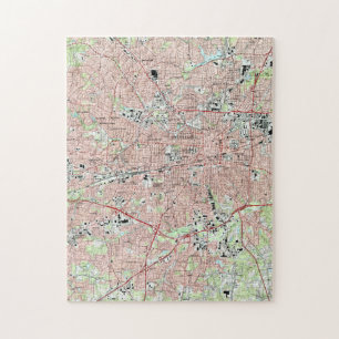 Greensboro North Carolina Map (1997) Legpuzzel