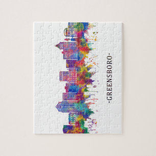 Greensboro North Carolina Skyline Legpuzzel