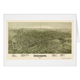 Greensburg, carte panoramique de PA - 1901