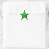 GreenStarButton Ronde Sticker (Tas)