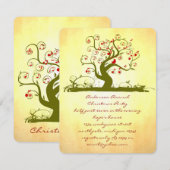 GreenT Bird Gold Dîner de Noël Invitation (Devant / Derrière)