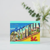  Greenville SC Vintage Groet Briefkaart (Staand voorkant)