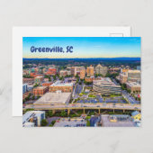 Greenville, South Carolina Summer Downtown Uitzich Briefkaart (Voorkant / Achterkant)