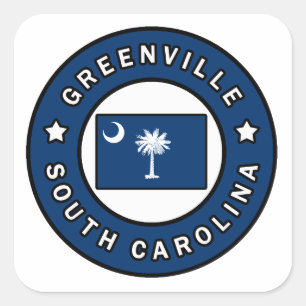 Greenville South Carolina Vierkante Sticker