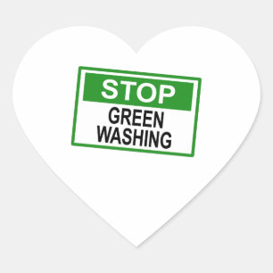 Greenwash-out stopzetten hart sticker