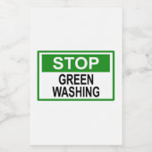Greenwash-out stopzetten voedselcontainer etiket (Enkel label)