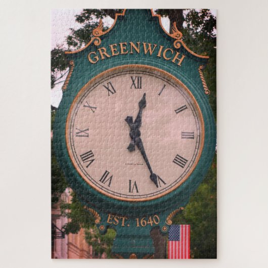 Greenwich Avenue Post Clock, Greenwich, CT Legpuzzel (Verticaal)
