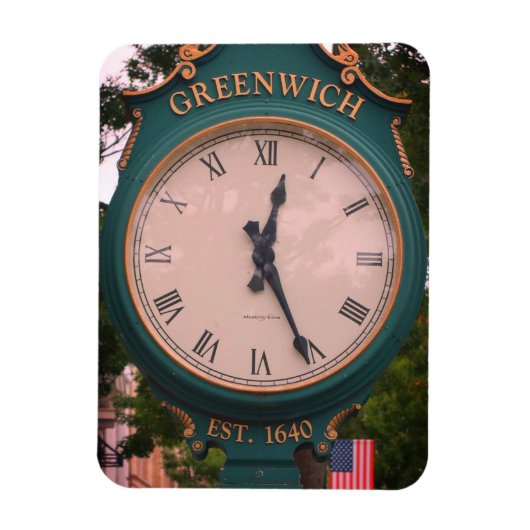 Greenwich Avenue Post Clock, Greenwich, CT Magneet (Verticaal)