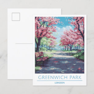 Greenwich Park Londen Reizen naar Engeland Briefkaart