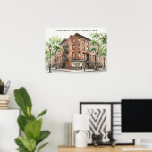 Greenwich Village Manhattan Poster (Thuiskantoor)