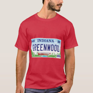 Greenwood Indiana License Bord T-shirt