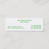 Greeny Mini Visitekaartje (Achterkant)