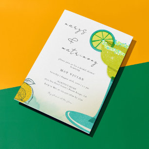 Greeny Waterverf Margarita Limoen Vrijgezellenfees Kaart