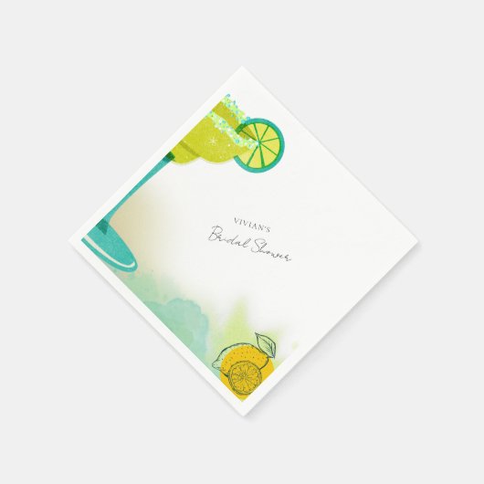 Greeny Waterverf Tacos & Tequila Vrijgezellenfeest Servet (Hoek)