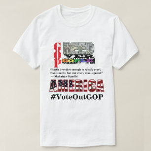 GREEP OVER MENSEN AMERIKA T-SHIRT