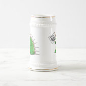 Greep Stein White en Gold Bierpul (Center)