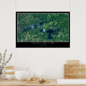 Greers Ferry Lake Arkansas Satellite Poster Map (Keuken)