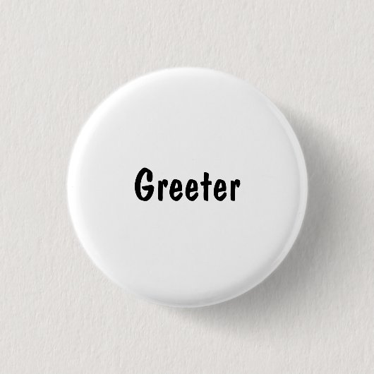 Greeter Ronde Button 3,2 Cm (Voorkant)