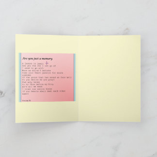 Greeting card "Are you just a memory" Kaart