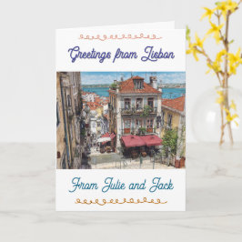 Greeting card from Lisbon, Alfama, Portugal Kaart