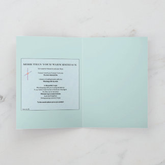 Greeting card " More than your warm embrace" Kaart