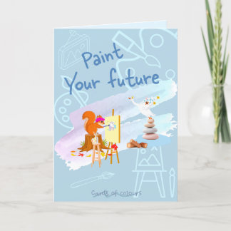 Greeting card paint your future  feestdagen kaart