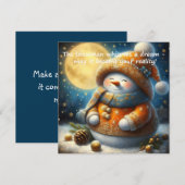 Greeting card with a cute snowman (Voorkant / Achterkant)