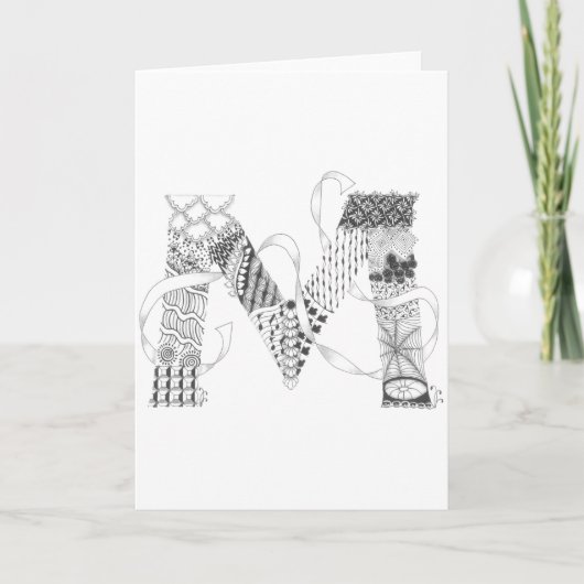 Greeting Card - Zenletter "M" Notitiekaartje (Voorkant)