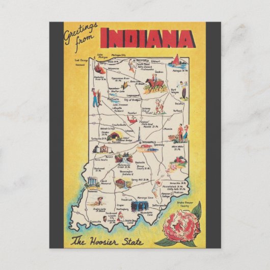 Greeting from Indiana  briefkaart (Voorkant)