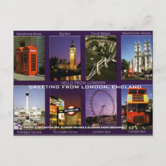 GREETING FROM LONDON, ENGLAND POSTCARD BY MOJISOLA BRIEFKAART