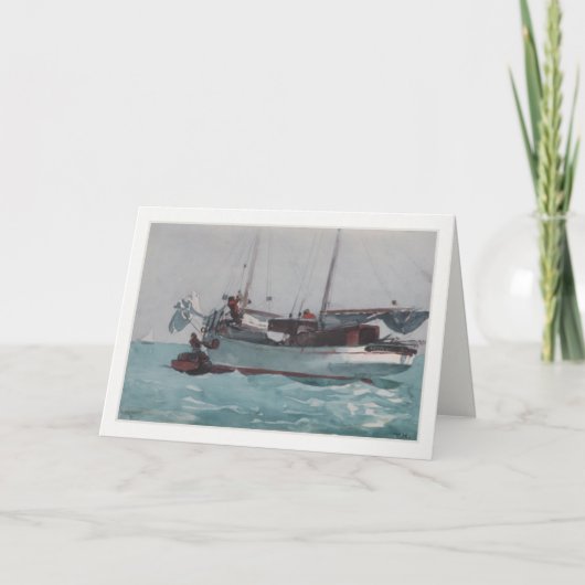 Greetingcard met het Schilderen van Winslow Homer Kaart (Voorkant)