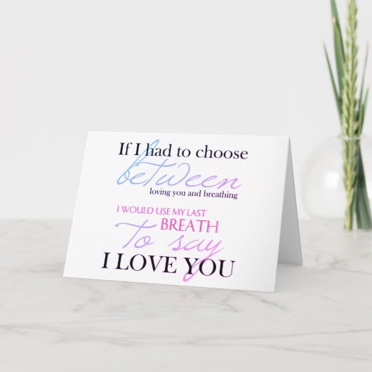 Greetings Card - Liefdescitaat Kaart (Voorkant)