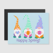 Greetings Colorful Happy Spring Gnomen (Voorkant / Achterkant)