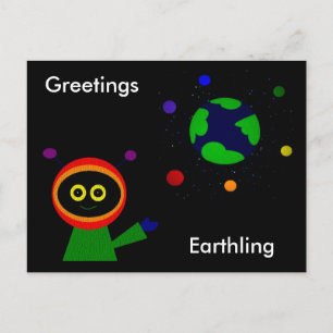 GREETINGS EARTHLING BRIEFKAART